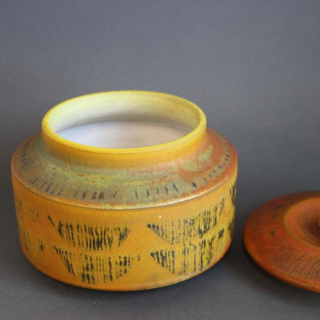 Mid-Century Italian Ceramic Bowl with Lid by Alessio Tasca, 1960s, in None conditions. Designed 1960 to 1969