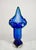 Mid-Century Modern Blue Murano Glass Vase Shaped as Calla Lily, Italy, 1960s For Sale - Image 4 of 9