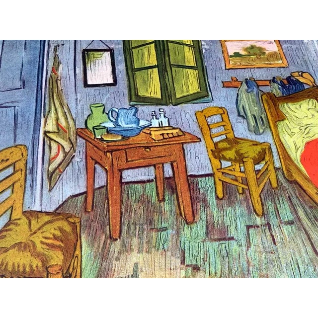 Traditional Vincent Van Gogh Lithograph Ltd. Ed. "...Bedroom at Arles" 1937 W/Archival Frame For Sale - Image 3 of 5