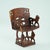 Wood 20th Century Fon Dignitary Monoxyl Carved Wood Armchairs and Table Set, Benin, 1954, Set of 3 For Sale - Image 7 of 18