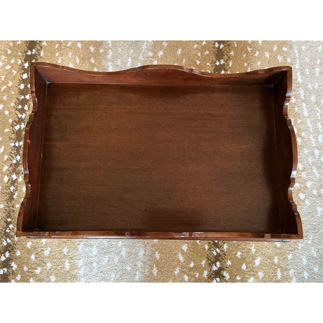 1960s Classic Mahogany Butlers Tray Side Table For Sale - Image 9 of 12
