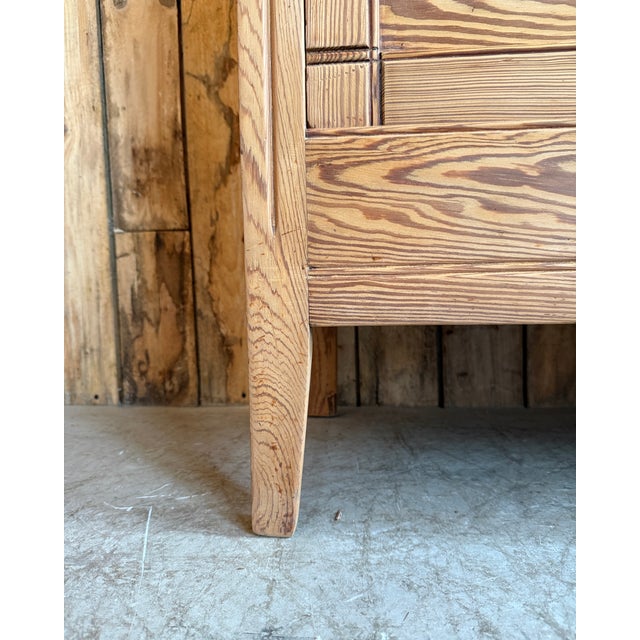 Wood Antique Pitch Pine Mirrored Wardrobe, 1890s For Sale - Image 7 of 10