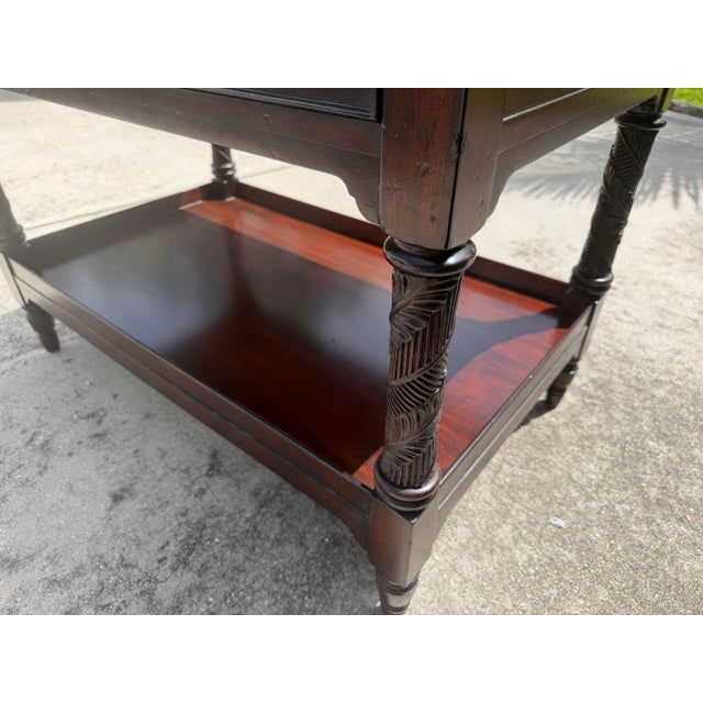 Vintage Ralph Lauren Mahogany Two Tier Server For Sale - Image 12 of 12
