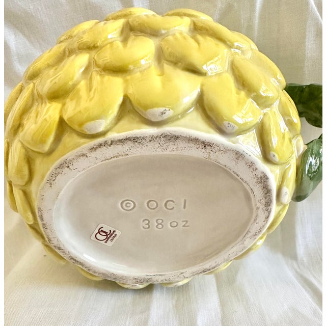 Ceramic Fitz & Floyd Oci Yellow Zinnia Flower Teapot For Sale - Image 7 of 7