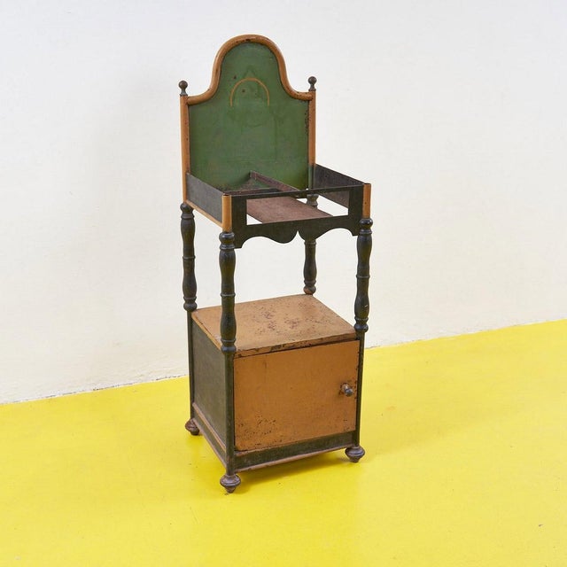 Metal bedside table, early 1900s height: 115 width: 40 depth: 36 additional information style: vintage p roduction period:...