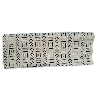 Bogolan Mud Cloth Textile Off White 3'9" X 5'3" For Sale
