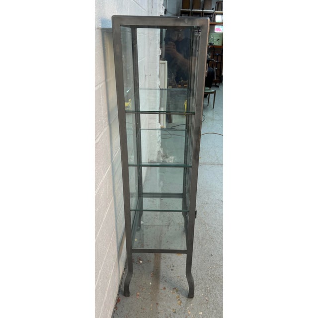 Silver Late 20th Century Metal and Glass Doctors Display Cabinet by Dulton For Sale - Image 8 of 14