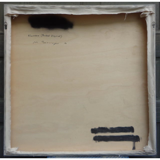 Contemporary Abstract Mixed Media on Canvas Panels Painting "Bloomstone (Banded Ziggurat)" by Michael Barringer For Sale - Image 4 of 6