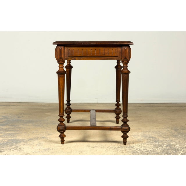 Late 19th Century French Napoleon III Walnut Writing Desk For Sale - Image 13 of 18