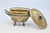 Metal Silver Bowl with Embossed Floral Motifs and Removable Lid For Sale - Image 7 of 9