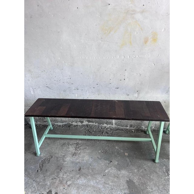 Vintage Industrial Benches and Stools, 1950s Set of 9 For Sale - Image 5 of 9