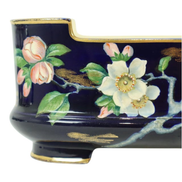Antique Floral Art Nouveau Taiping Flowerpot from Villeroy & Boch, 1890s For Sale - Image 3 of 18