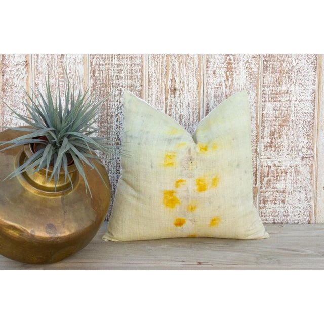 Vintage Avi Tie Dyed Organic Silk Pillow For Sale - Image 10 of 11