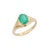 Vintage Style Oval Emerald Chunky Statement Ring Size 5.5 For Sale - Image 4 of 14