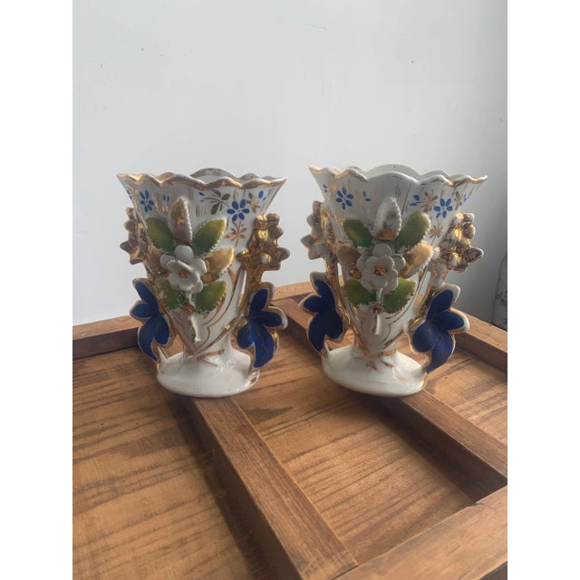 European Porcelain Vases - A Pair For Sale - Image 9 of 9