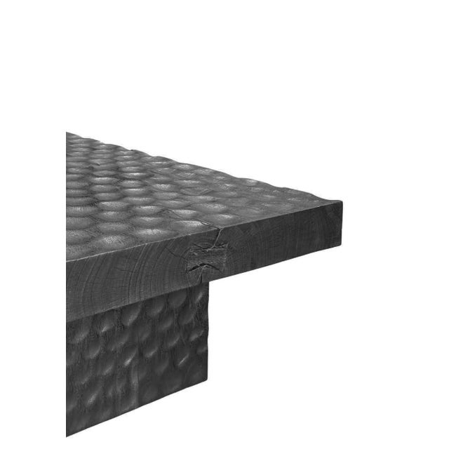 Suar Wood Sofa Table Burnt Finish Modern Organic For Sale - Image 13 of 13