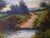 Impressionist Antique 19th/Early 20th-Century European School Oil Painting — Pastoral River Landscape With Path and Trees For Sale - Image 3 of 4