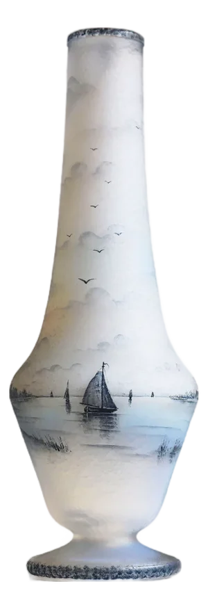 French Dutch Scene Vase from Daum Nancy, 1896