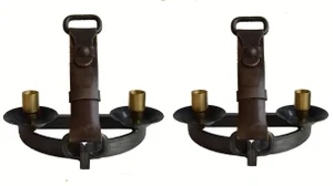 Vintage French Jacques Adnet Sconces - Pair