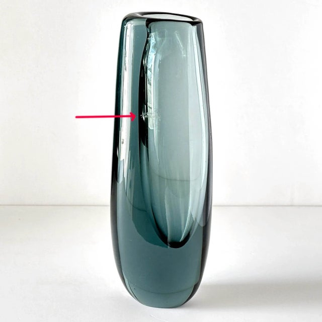 1960s Kosta Sweden Pre-1976 Sommerso Vase For Sale - Image 5 of 5