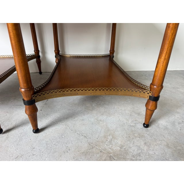 Pair of Vintage John Scalia for Schmieg & Kotzian Galleried Style One-Drawer Nightstands For Sale - Image 13 of 16