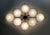 Metal 21st Century Beehive Satin Black Nickel Glossy White Murano Flush Mount by Fabio LTD For Sale - Image 7 of 8