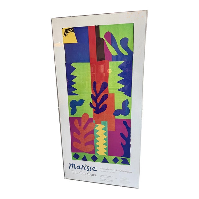 Henri Matisse 1977 National Gallery of Art Exhibition Poster Custom Acrylic Box Frame Jerry Solomon La For Sale