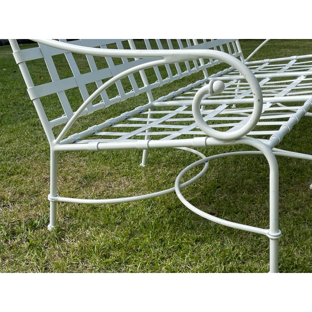 Brown Jordan Florentine Aluminum Outdoor Patio Sofa, White For Sale - Image 10 of 12