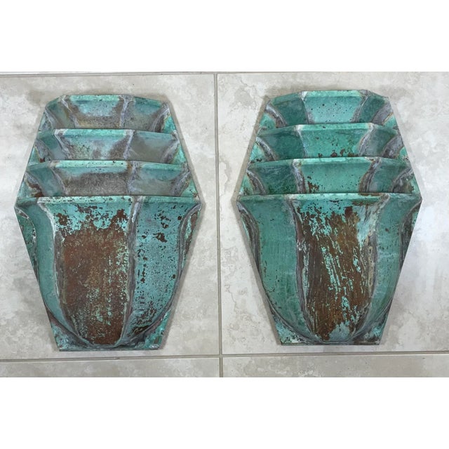 1960s Large Brass Wall Lantern Sconces - a Pair For Sale - Image 4 of 13