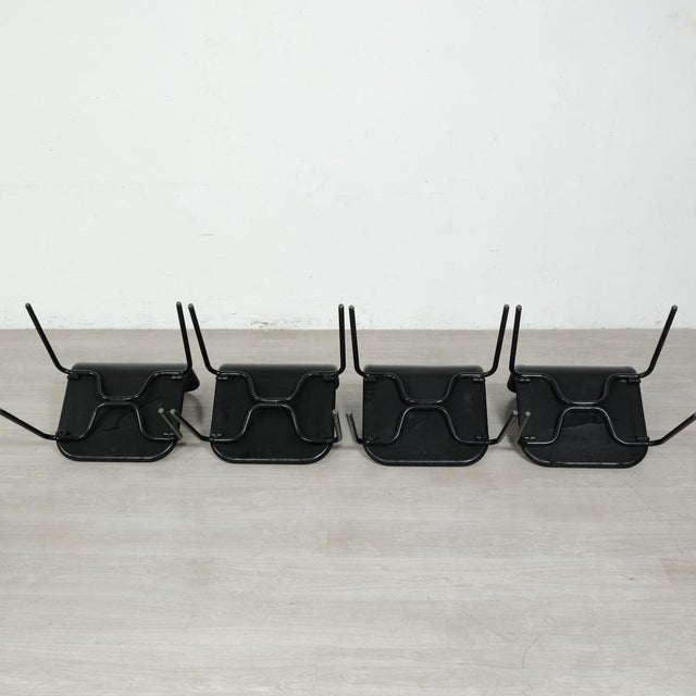 Iron and Rubber Chairs, 1980s, Set of 10 For Sale - Image 12 of 18