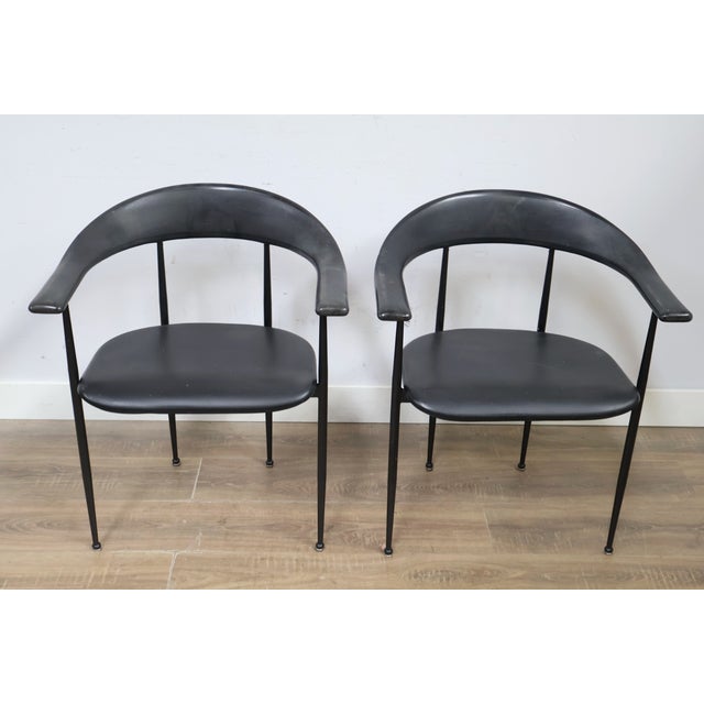 P40 Armchairs by Giancarlo Vegni & Gianfranco Gualtierotti for Fasem, Italy, 1980s, Set of 2 For Sale - Image 9 of 10