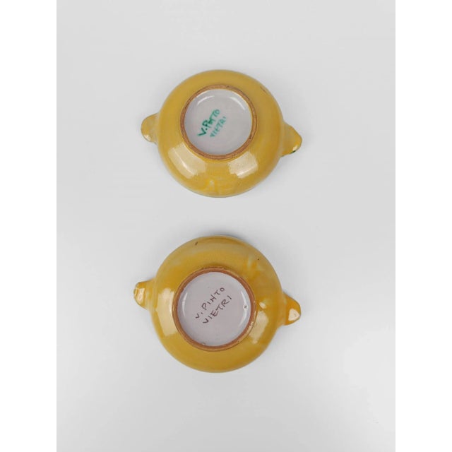 Ceramic Italian Handmade Bowls in Vietri Ceramic by Vincenzo Pinto, 1950s, Set of 2 For Sale - Image 7 of 12