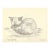 1943 Kitten Drawing by William Wood For Sale