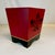 Wood 1990s Vintage Chinoiserie Boho Chic Red & Black Wastebasket For Sale - Image 7 of 9