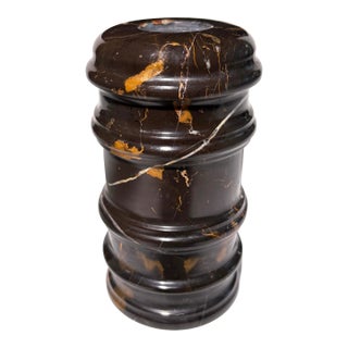 Italian Polished Portoro Marble Relic Accessory For Sale