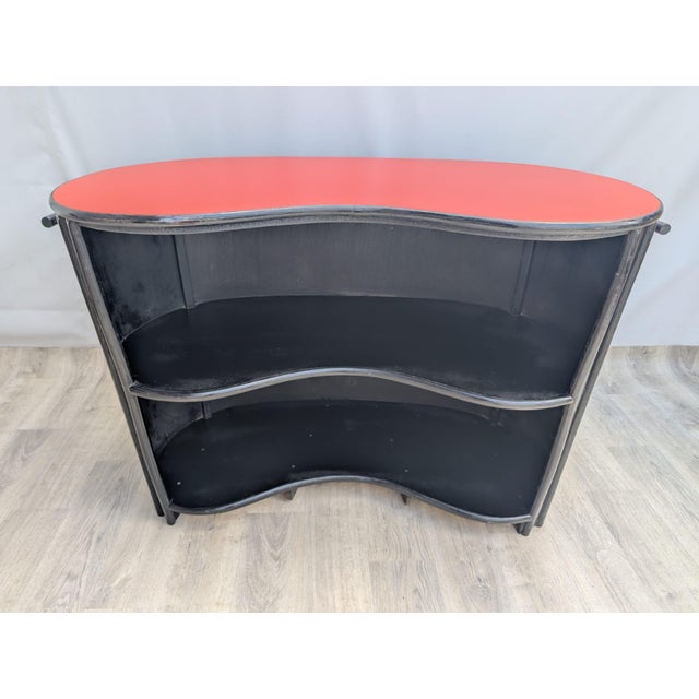 Vintage French Tropical Bamboo Cocktail Bar with Chairs, 1960s, Set of 5 For Sale - Image 10 of 16