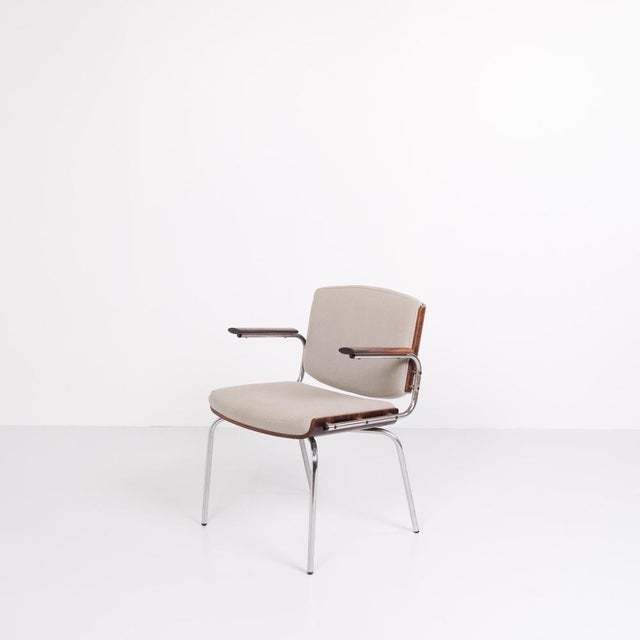 Set of four duba conference chairs in rosewood and light gray fabric. Danish design from the 1960s. — origin: denmark —...