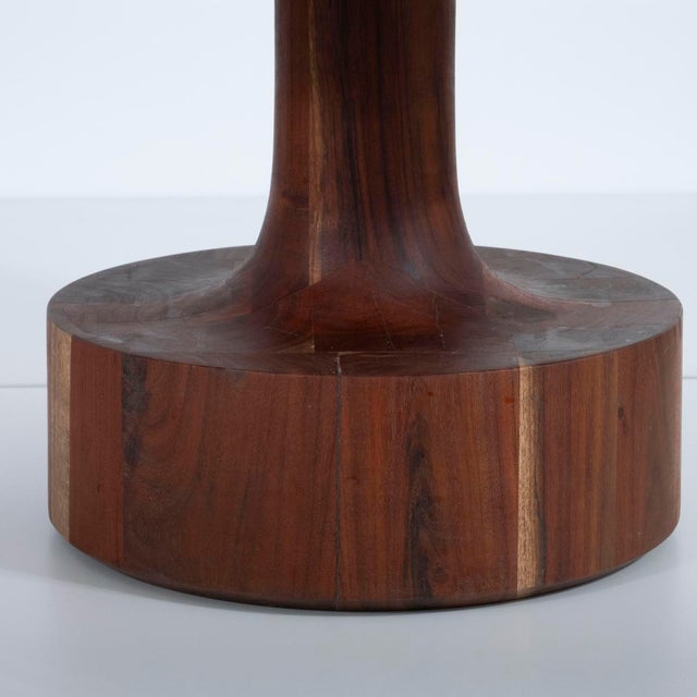 1970s Solid acacia turned wood coffee table For Sale - Image 5 of 7