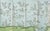Hand Painted Chinoiserie Wallpaper Mural With Floral Branches, Birds and Botanical Garden Scene For Sale