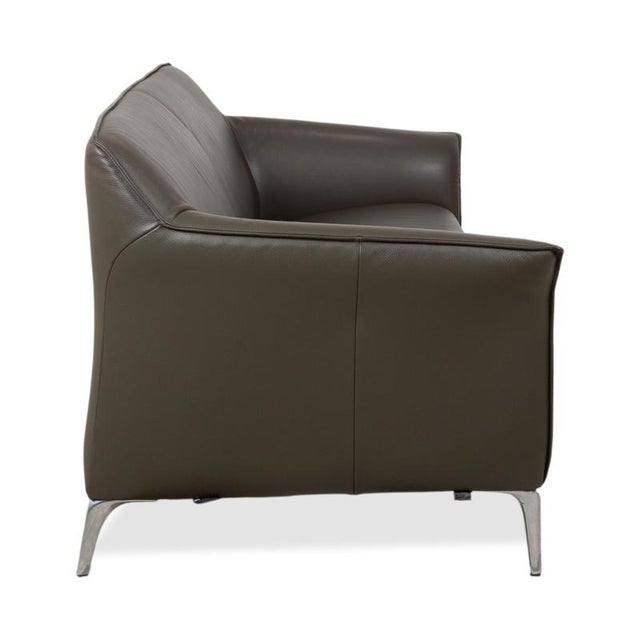 Mayon 2-Seater Sofa in Dark Green Leather from Leolux For Sale - Image 9 of 12