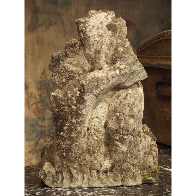Antique French Stone Fountain Piece With Triple Dolphin Spouts, Circa 1900 For Sale - Image 11 of 13