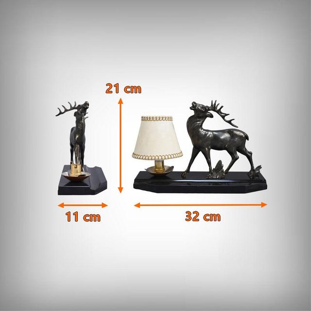 Art Deco Deer Table Lamp, 1930s For Sale - Image 16 of 17