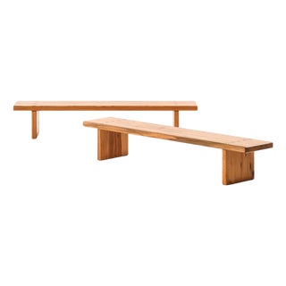 Pine Benches by Sven Larsson, 1970s, Set of 2 For Sale