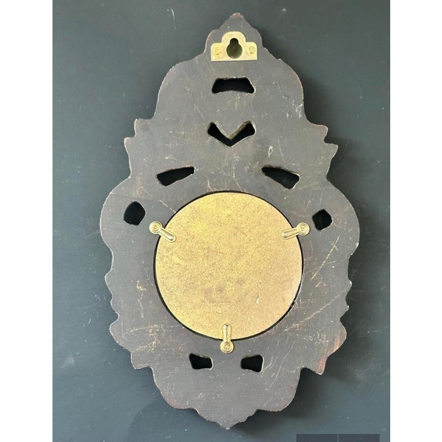 1960s Vintage Venetian Gilded Mirror – Ornate Italian Tole Carved Frame, Petite Accent Mirror For Sale - Image 5 of 8