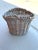 Rustic European Gray Wash Wicker Basket For Sale - Image 4 of 6