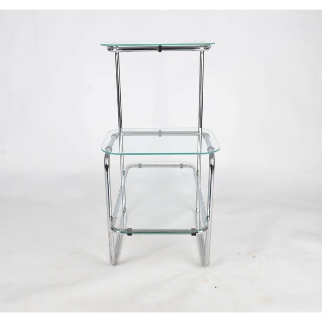 Bauhaus Bauhaus Chrome-Plated Model B 136 Flower Stand by Emile Guillot for Thonet, 1930s For Sale - Image 3 of 7