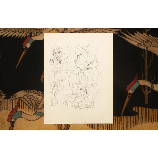 Paper 1939 After George Grosz "Heilige Nacht", First Edition Period Offset Lithograph For Sale - Image 7 of 10