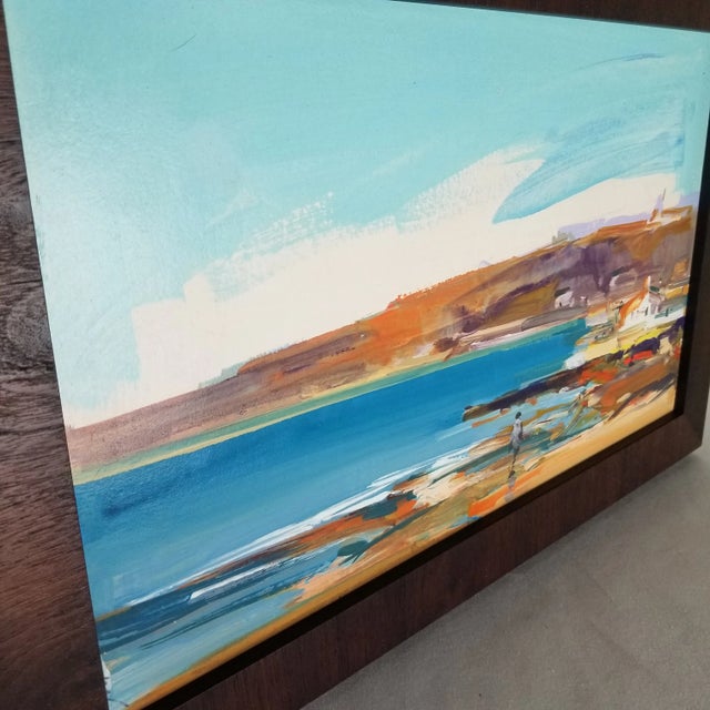 Coastal 1980s Coastal Scene Painting, Framed For Sale - Image 3 of 6