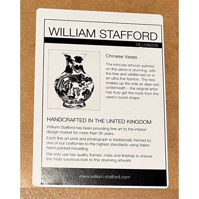 Vintage William Stafford Black & White "Chinese Vases" 28/295 Limited