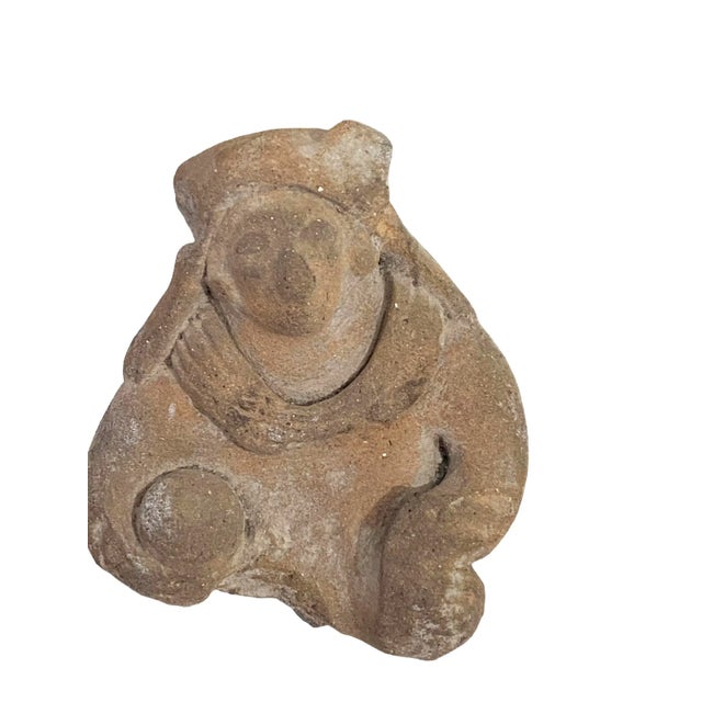 Pre Colombian Fragment of Ball Player on Stand 4.25" H For Sale - Image 4 of 8